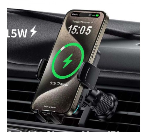Автотримач з БЗП WIWU CH-321 15W Black Автотримач з БЗП WIWU CH-321 15W Black
