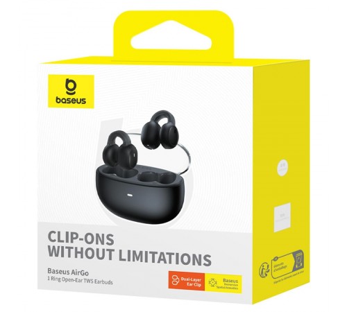Бездротові TWS навушники Baseus AirGo 1 Ring Open-Ear (A00069201) Cluster Black Бездротові TWS навушники Baseus AirGo 1 Ring Open-Ear (A00069201) Cluster Black