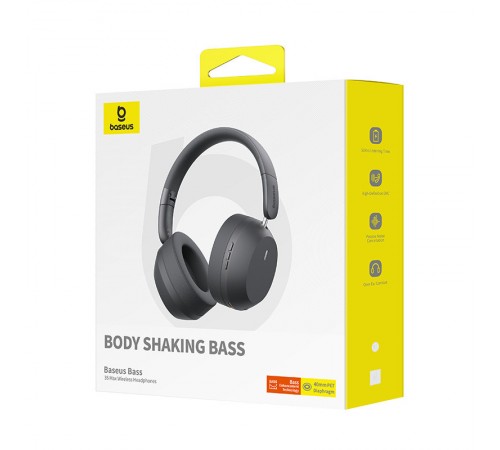 Накладні бездротові навушники Baseus Bass 35 Max (A00070800) Twilight Grey Накладні бездротові навушники Baseus Bass 35 Max (A00070800) Twilight Grey