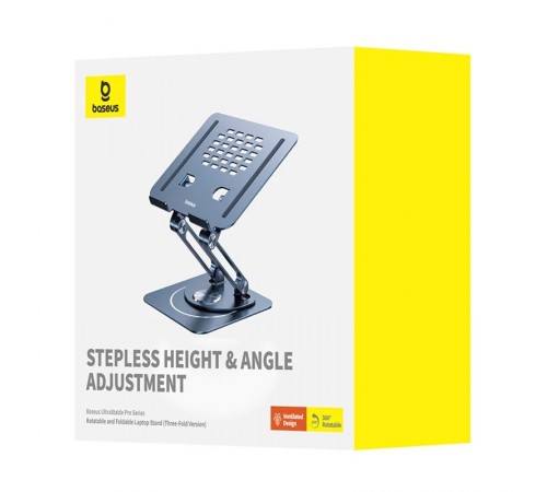 Підставка для ноутбуку Baseus UltraStable Pro (Three-Fold Version) (B10059900811-01) Space Grey Підставка для ноутбуку Baseus UltraStable Pro (Three-Fold Version) (B10059900811-01) Space Grey