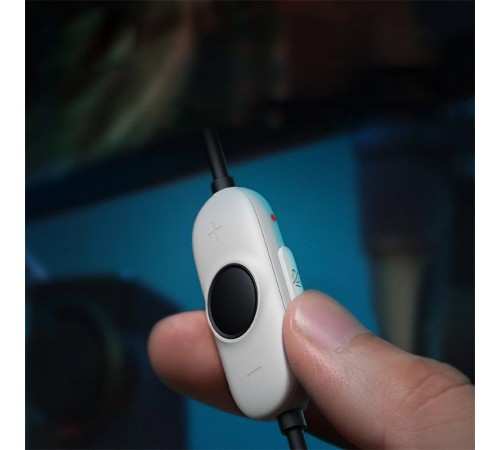 Накладні навушники Baseus OS GoPlay 1+ Max Gaming (USB-A/2m) (A00181003213-00) Moon White Накладні навушники Baseus OS GoPlay 1+ Max Gaming (USB-A/2m) (A00181003213-00) Moon White
