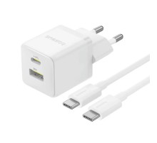 МЗП Baseus Palm Fast Charger 30W (1USB-A/1C) + кабель Type-C to Type-C (P1011160A) Moon White