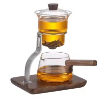 Чайник для заварювання TeaPot D-40 Automatic tea maker 300/400ml Transparent gold