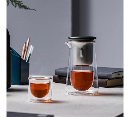 Чайник для заварювання TeaPot D-50 Press type 600ml Transparent Чайник для заварювання TeaPot D-50 Press type 600ml Transparent