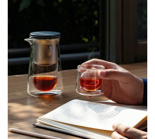 Чайник для заварювання TeaPot D-50 Press type 600ml Transparent Чайник для заварювання TeaPot D-50 Press type 600ml Transparent