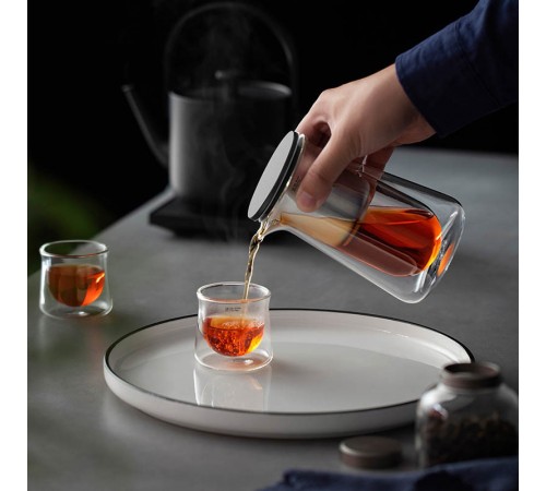 Чайник для заварювання TeaPot D-50 Press type 600ml Transparent Чайник для заварювання TeaPot D-50 Press type 600ml Transparent