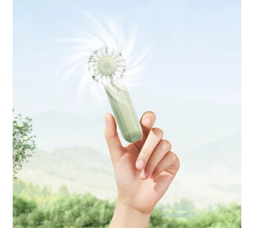 Портативний вентилятор Usams ZB288 Handheld mini fan 1200 mAh Green Портативний вентилятор Usams ZB288 Handheld mini fan 1200 mAh Green