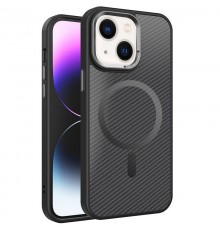Чохол TPU+PC Carbon Mirage with MagSafe для Apple iPhone 13 / 14 (6.1") Black