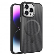 Чохол TPU+PC Carbon Mirage with MagSafe для Apple iPhone 14 Pro Max (6.7") Black