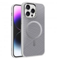 Чохол TPU+PC Carbon Mirage with MagSafe для Apple iPhone 14 Pro Max (6.7") Grey