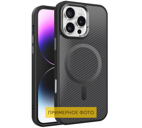 Чохол TPU+PC Carbon Mirage with MagSafe для Apple iPhone 16 Plus (6.7") Black Чохол TPU+PC Carbon Mirage with MagSafe для Apple iPhone 16 Plus (6.7") Black