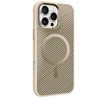 Чохол TPU+PC Carbon Mirage with MagSafe для Apple iPhone 16 Pro (6.3") Antique White