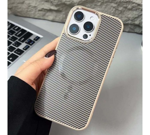 Чохол TPU+PC Carbon Mirage with MagSafe для Apple iPhone 16 Pro (6.3") Antique White