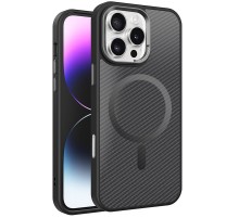 Чохол TPU+PC Carbon Mirage with MagSafe для Apple iPhone 16 Pro (6.3") Black