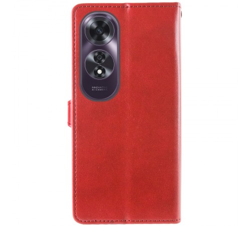 Шкіряний чохол-книжка GETMAN Gallant (PU) для Oppo A60 4G Червоний Шкіряний чохол-книжка GETMAN Gallant (PU) для Oppo A60 4G Червоний