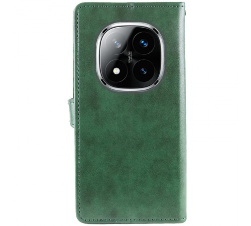 Шкіряний чохол-книжка GETMAN Gallant (PU) для Xiaomi Redmi Note 14 Pro 5G / 14 Pro+ Зелений