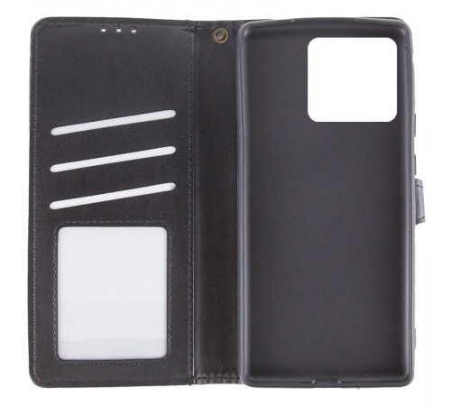Шкіряний чохол-книжка GETMAN Gallant (PU) для ZTE Blade A75 4G Чорний Шкіряний чохол-книжка GETMAN Gallant (PU) для ZTE Blade A75 4G Чорний