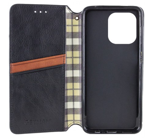 Шкіряний чохол-книжка GETMAN Cubic (PU) для Oppo A3 4G / A3x 4G/ A40m Чорний Шкіряний чохол-книжка GETMAN Cubic (PU) для Oppo A3 4G / A3x 4G/ A40m Чорний