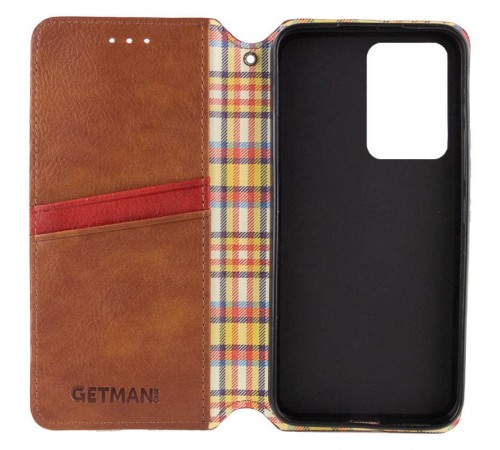 Шкіряний чохол-книжка GETMAN Cubic (PU) для Oppo A3 4G / A3x 4G/ A40m Коричневий Шкіряний чохол-книжка GETMAN Cubic (PU) для Oppo A3 4G / A3x 4G/ A40m Коричневий