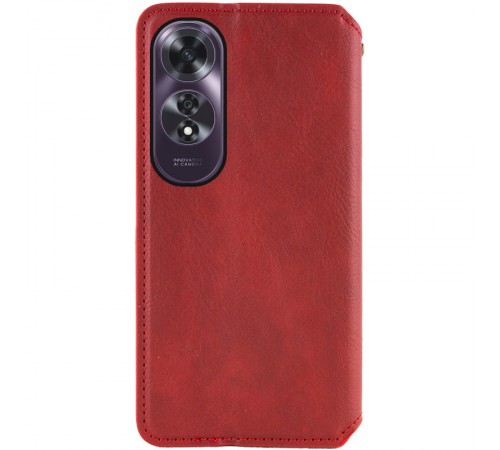 Шкіряний чохол-книжка GETMAN Cubic (PU) для Oppo A60 4G Червоний Шкіряний чохол-книжка GETMAN Cubic (PU) для Oppo A60 4G Червоний