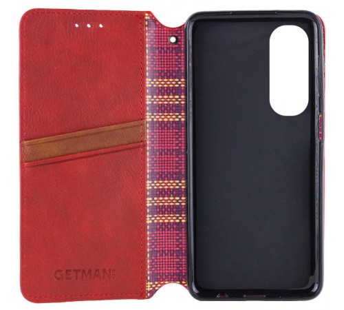 Шкіряний чохол-книжка GETMAN Cubic (PU) для Oppo A60 4G Червоний Шкіряний чохол-книжка GETMAN Cubic (PU) для Oppo A60 4G Червоний