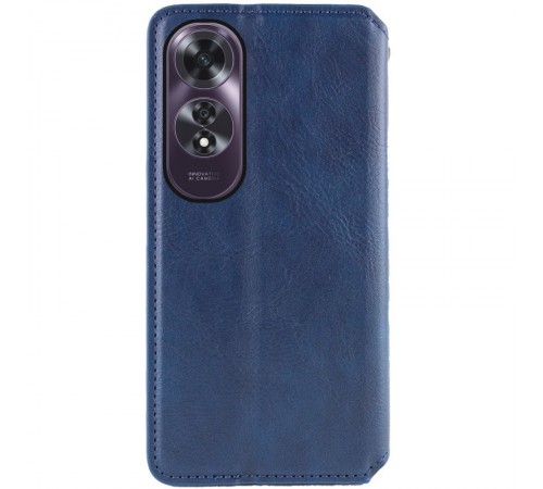 Шкіряний чохол-книжка GETMAN Cubic (PU) для Oppo A60 4G Синій Шкіряний чохол-книжка GETMAN Cubic (PU) для Oppo A60 4G Синій