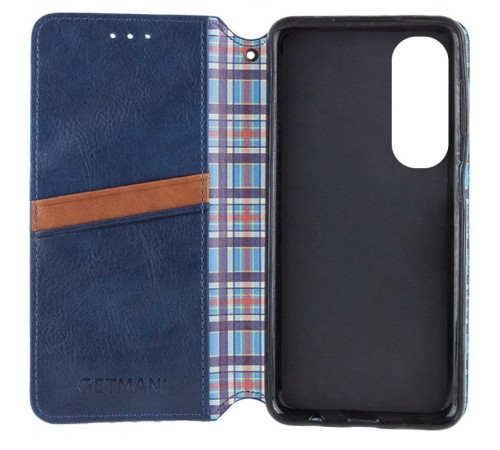 Шкіряний чохол-книжка GETMAN Cubic (PU) для Oppo A60 4G Синій Шкіряний чохол-книжка GETMAN Cubic (PU) для Oppo A60 4G Синій