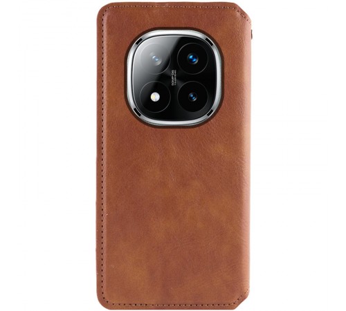 Шкіряний чохол-книжка GETMAN Cubic (PU) для Xiaomi Redmi Note 14 Pro 5G / 14 Pro+ Коричневий Шкіряний чохол-книжка GETMAN Cubic (PU) для Xiaomi Redmi Note 14 Pro 5G / 14 Pro+ Коричневий