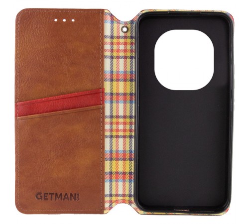 Шкіряний чохол-книжка GETMAN Cubic (PU) для Xiaomi Redmi Note 14 Pro 5G / 14 Pro+ Коричневий Шкіряний чохол-книжка GETMAN Cubic (PU) для Xiaomi Redmi Note 14 Pro 5G / 14 Pro+ Коричневий