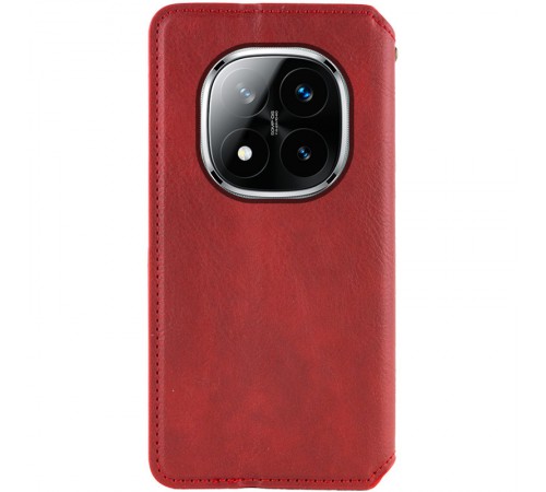 Шкіряний чохол-книжка GETMAN Cubic (PU) для Xiaomi Redmi Note 14 Pro 5G / 14 Pro+ Червоний Шкіряний чохол-книжка GETMAN Cubic (PU) для Xiaomi Redmi Note 14 Pro 5G / 14 Pro+ Червоний