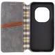 Шкіряний чохол-книжка GETMAN Cubic (PU) для Xiaomi Redmi Note 14 Pro 5G / 14 Pro+ Сірий