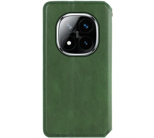 Шкіряний чохол-книжка GETMAN Cubic (PU) для Xiaomi Redmi Note 14 Pro 5G / 14 Pro+ Зелений Шкіряний чохол-книжка GETMAN Cubic (PU) для Xiaomi Redmi Note 14 Pro 5G / 14 Pro+ Зелений