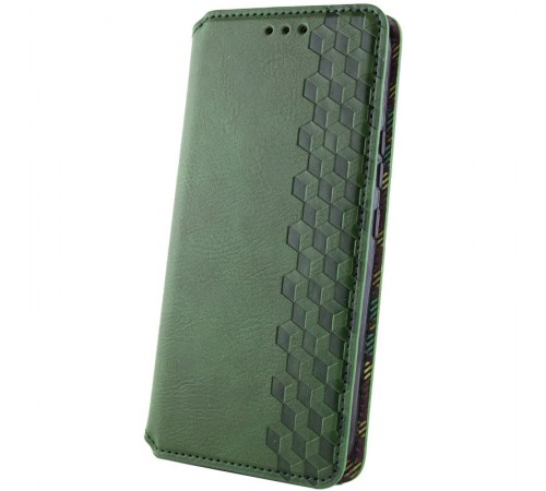 Шкіряний чохол-книжка GETMAN Cubic (PU) для Xiaomi Redmi Note 14 Pro 5G / 14 Pro+ Зелений Шкіряний чохол-книжка GETMAN Cubic (PU) для Xiaomi Redmi Note 14 Pro 5G / 14 Pro+ Зелений