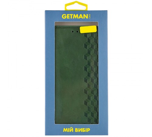 Шкіряний чохол-книжка GETMAN Cubic (PU) для Xiaomi Redmi Note 14 Pro 5G / 14 Pro+ Зелений Шкіряний чохол-книжка GETMAN Cubic (PU) для Xiaomi Redmi Note 14 Pro 5G / 14 Pro+ Зелений