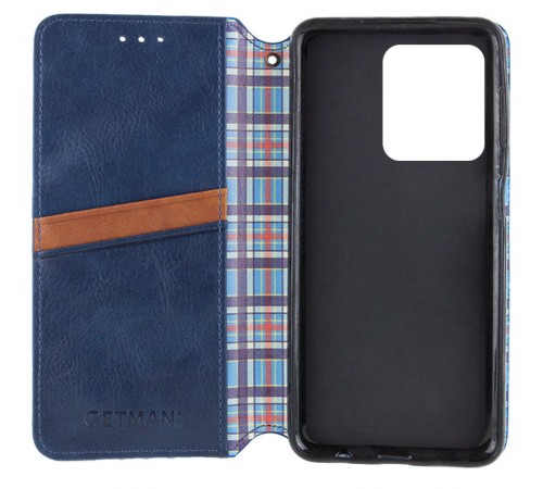 Шкіряний чохол-книжка GETMAN Cubic (PU) для ZTE Blade A75 4G Синій Шкіряний чохол-книжка GETMAN Cubic (PU) для ZTE Blade A75 4G Синій