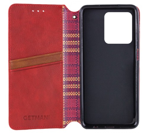 Шкіряний чохол-книжка GETMAN Cubic (PU) для ZTE Nubia V60 Червоний Шкіряний чохол-книжка GETMAN Cubic (PU) для ZTE Nubia V60 Червоний