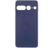 Чохол Silicone Cover Lakshmi Full Camera (AA) with logo для Google Pixel 7 Pro Синій / Midnight blue