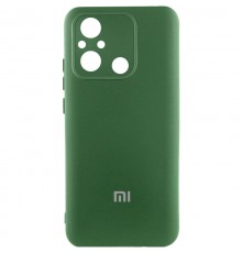 Чохол Silicone Cover Lakshmi Full Camera (AA) with logo для Xiaomi Redmi 12C / Poco C55 Зелений / Dark green