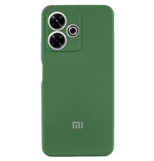 Чохол Silicone Cover Lakshmi Full Camera (AA) with logo для Xiaomi Redmi 13 4G / Poco M6 4G Зелений / Dark green