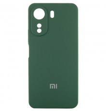 Чохол Silicone Cover Lakshmi Full Camera (AA) with logo для Xiaomi Redmi 13C / Poco C65 Зелений / Dark green