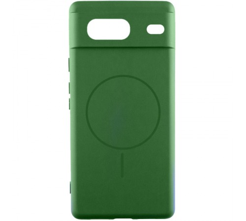 Чохол Silicone Cover Lakshmi Full Camera (AA) with MagFit для Google Pixel 7 Зелений / Dark green Чохол Silicone Cover Lakshmi Full Camera (AA) with MagFit для Google Pixel 7 Зелений / Dark green