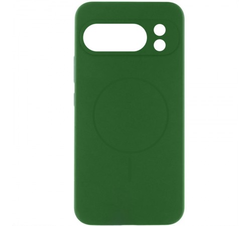 Чохол Silicone Cover Lakshmi Full Camera (AA) with MagFit для Google Pixel 9 Pro XL Зелений / Dark green Чохол Silicone Cover Lakshmi Full Camera (AA) with MagFit для Google Pixel 9 Pro XL Зелений / Dark green