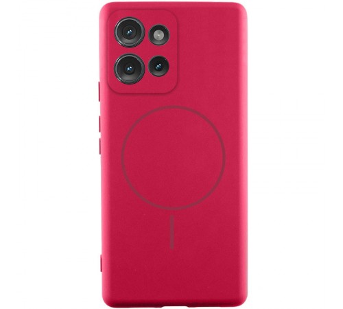 Чохол Silicone Cover Lakshmi Full Camera (AA) with MagFit для Motorola Moto G75 5G Червоний / Rose Red Чохол Silicone Cover Lakshmi Full Camera (AA) with MagFit для Motorola Moto G75 5G Червоний / Rose Red