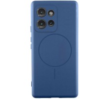 Чохол Silicone Cover Lakshmi Full Camera (AA) with MagFit для Motorola Moto G75 5G Синій / Navy blue