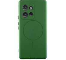 Чохол Silicone Cover Lakshmi Full Camera (AA) with MagFit для Motorola Moto G75 5G Зелений / Dark green