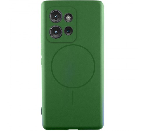 Чохол Silicone Cover Lakshmi Full Camera (AA) with MagFit для Motorola Moto G75 5G Зелений / Dark green Чохол Silicone Cover Lakshmi Full Camera (AA) with MagFit для Motorola Moto G75 5G Зелений / Dark green