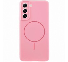Чохол Silicone Cover Lakshmi Full Camera (AA) with MagFit для Samsung Galaxy S21 FE Рожевий / Light pink