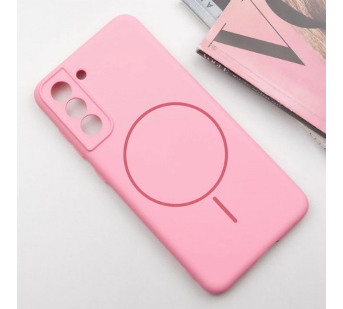 Чохол Silicone Cover Lakshmi Full Camera (AA) with MagFit для Samsung Galaxy S21 FE Рожевий / Light pink Чохол Silicone Cover Lakshmi Full Camera (AA) with MagFit для Samsung Galaxy S21 FE Рожевий / Light pink