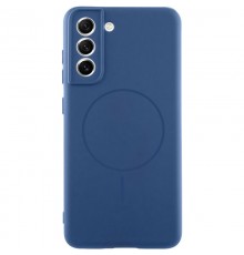 Чохол Silicone Cover Lakshmi Full Camera (AA) with MagFit для Samsung Galaxy S21 FE Синій / Navy blue