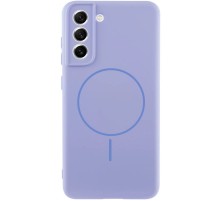 Чохол Silicone Cover Lakshmi Full Camera (AA) with MagFit для Samsung Galaxy S21 FE Бузковий / Dasheen